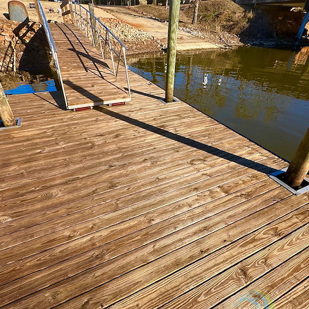 Professional dock staining in lexington sc extend the life of your lake murray dock